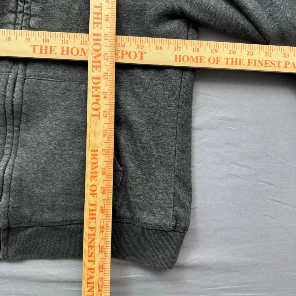 Timberland Boys Sherpa Lined Full Zip‎ Hoodie Gray Size L 14/16 Logo Sweatshirt